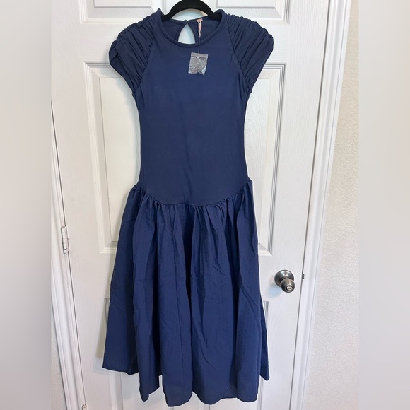 NWOT Free People, Afternoon Elegance Midi Dress, Various Sizes in Indigo Pura - Picture 2 of 9